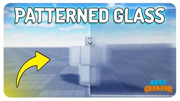 How to make PATTERNED GLASS in Obby Creator