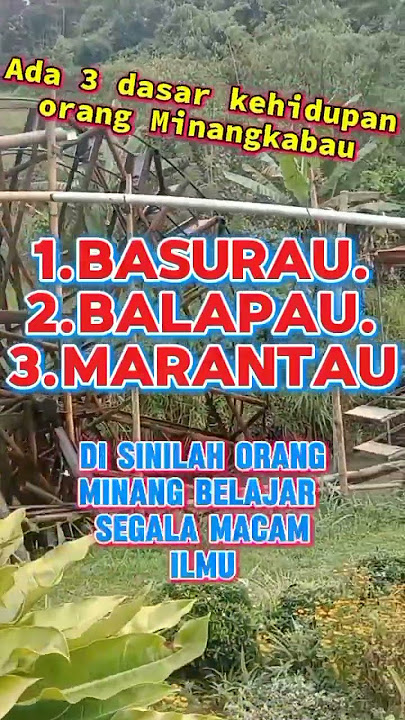 Tigo falsafah dasar kehidupan orang Minang.
