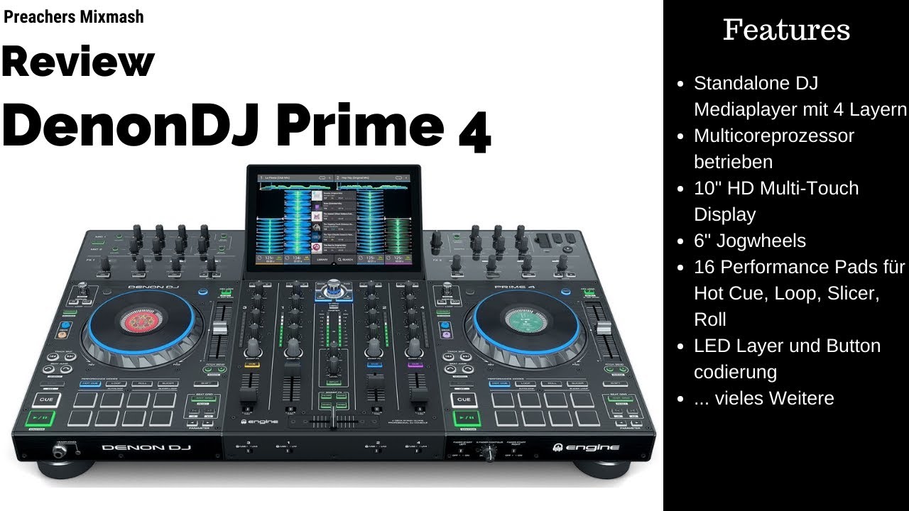 DenonDJ Prime 4 Review [Test Deutsch 2020 HD] Standalone DJ Player ...
