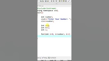 Fibonacci Series Program in C++ | #shorts