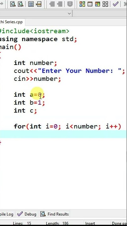 Fibonacci Series Program in C++ | #shorts - YouTube