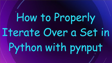 How to Properly Iterate Over a Set in Python with pynput