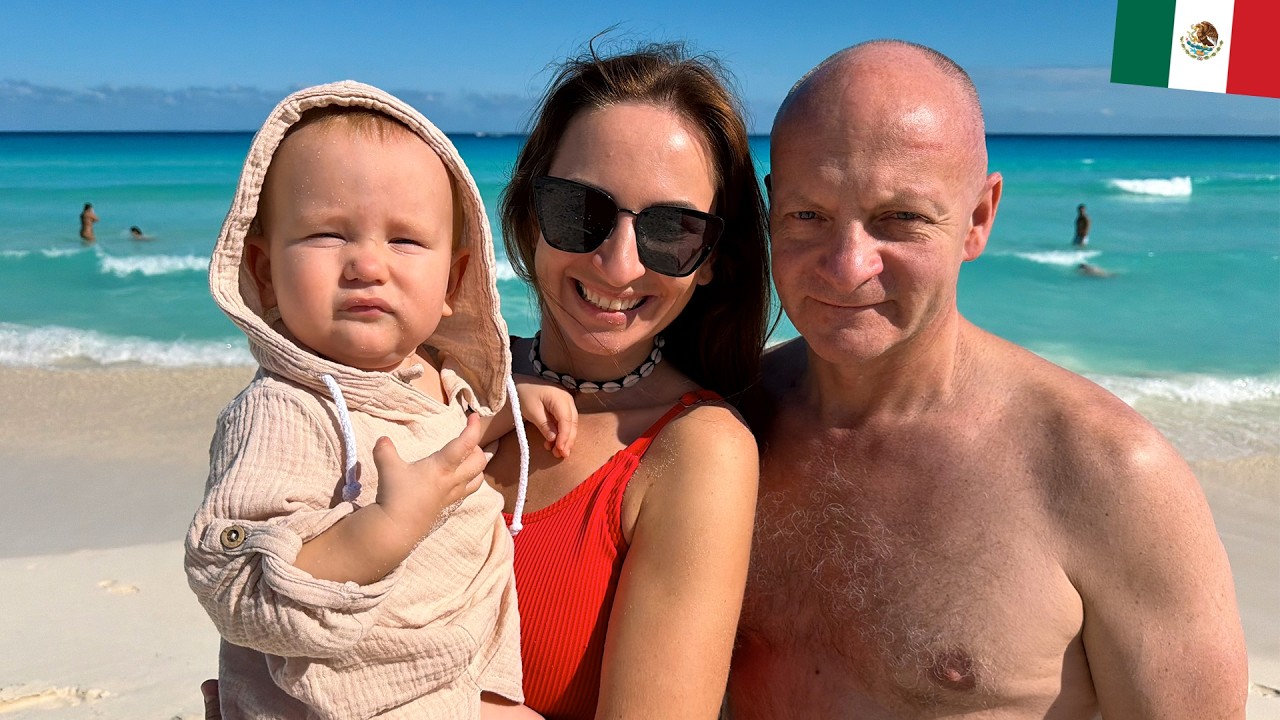 😱 PAPÁ RUSO QUEDA IMPACTADO con SU PRIMERA PLAYA en MÉXICO 🇲🇽