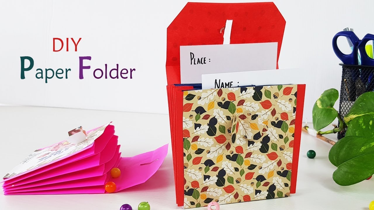 DIY - How To Make Paper Folder | DIY Document Organizer - Paper Crafts ...