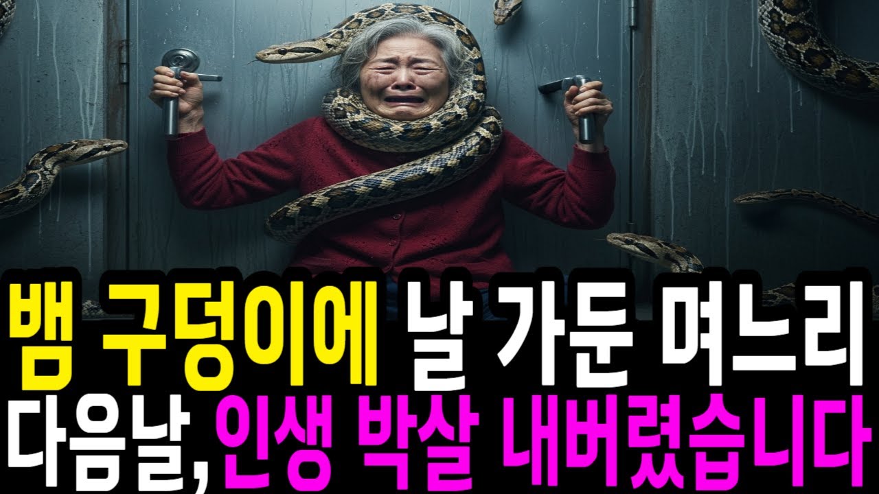 뱀 구덩이에 날 가둔 며느리 다음날 인생 박살 내버렸습니다 노후사연 인생사연 오디오북