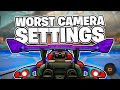 Freestyling with the WORST camera settings in Rocket League...