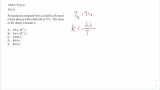 HKALE Physics 85 31