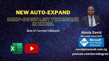 New Auto-expand Drop-down List Technique in Excel