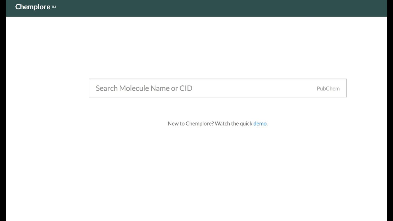 Chemplore version 1 - Short Demo