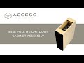 Access base full height door cabinet assembly  access by cabinet joint  modern frameless cabinets