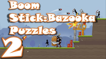Boom Stick: Bazooka Puzzles - Gameplay Walkthrough Part 2 Tutorial Levels 9-10 (Android,iOS)