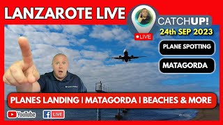 Plane spotting 🔴LIVE Catchup! | Puerto Del Carmen Matagorda walk around