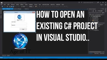 How To Open an Existing C# Project in Visual Studio