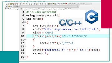 factorial program example - C++ Tutorial for Beginners in Hindi 33
