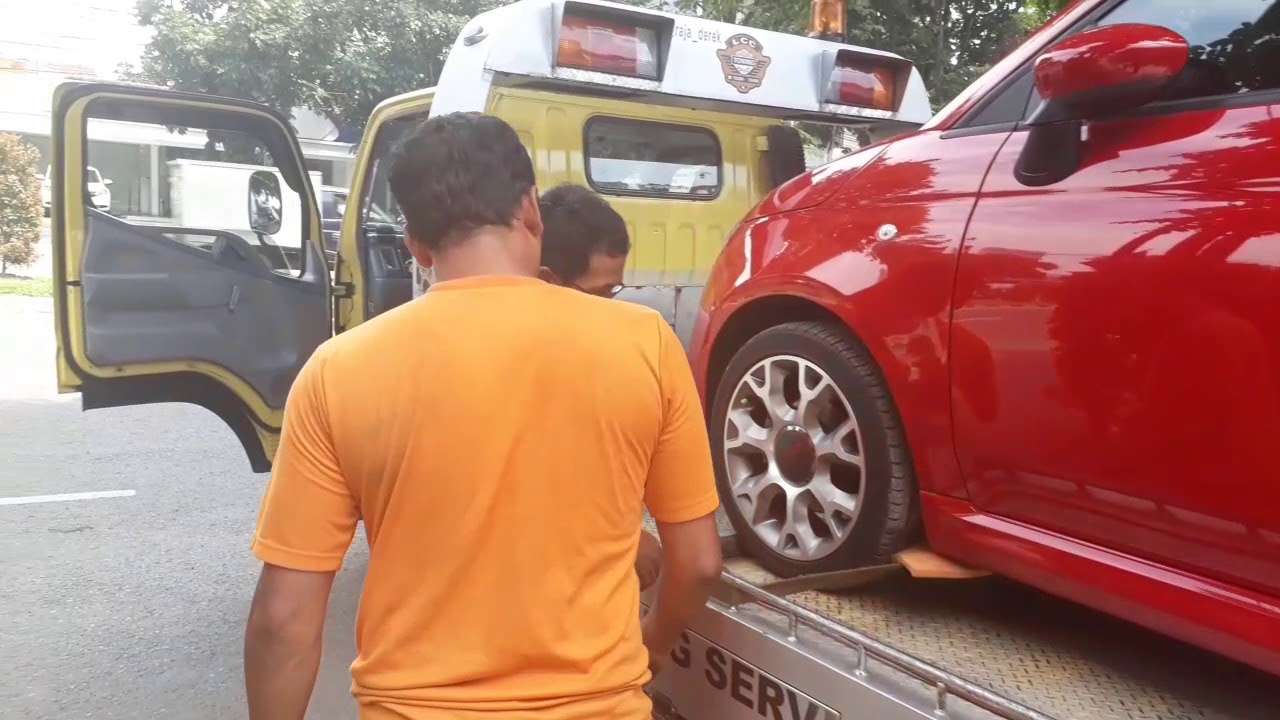 Fiat 500 towing  car  Vlog tow  your car  Fiat 500 Raja 