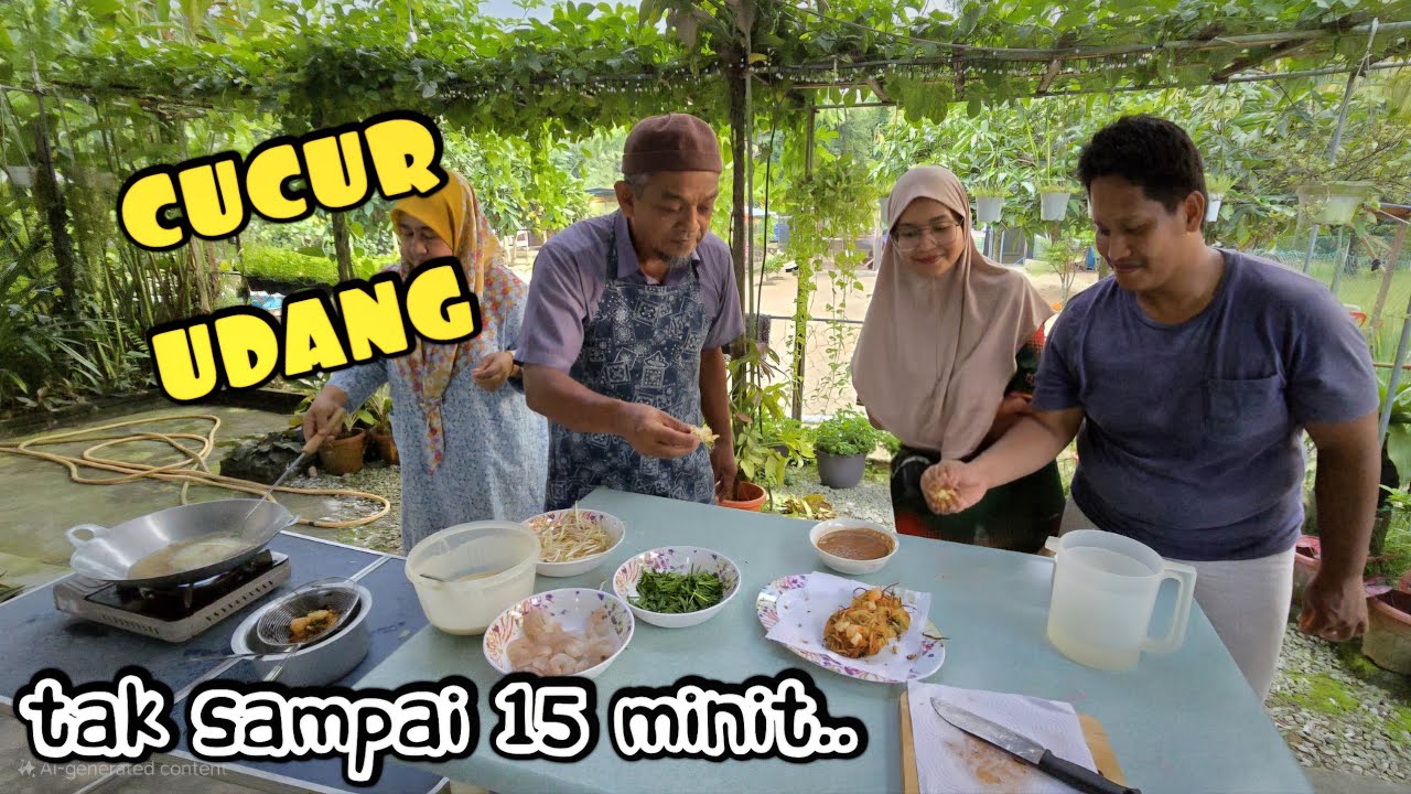 ✅️ CUCUR UDANG LEGEND: Rangup di Luar, Lembut di Dalam – Masak Santai dalam Kebun!