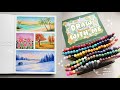 ☀️ unboxing and trying arrtx 126 colored pencils! 🌸 drawing different landscapes ❄️ four seasons 🍂