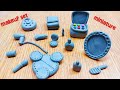 DIY how to make polymer clay miniature makeup set with clay dress,makeup kit,shoes,bag/ handmade art