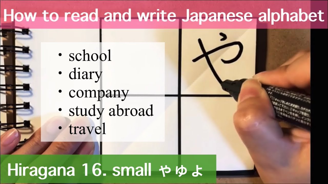 How to read and write Hiragana 16.small 'っゃゅょ’