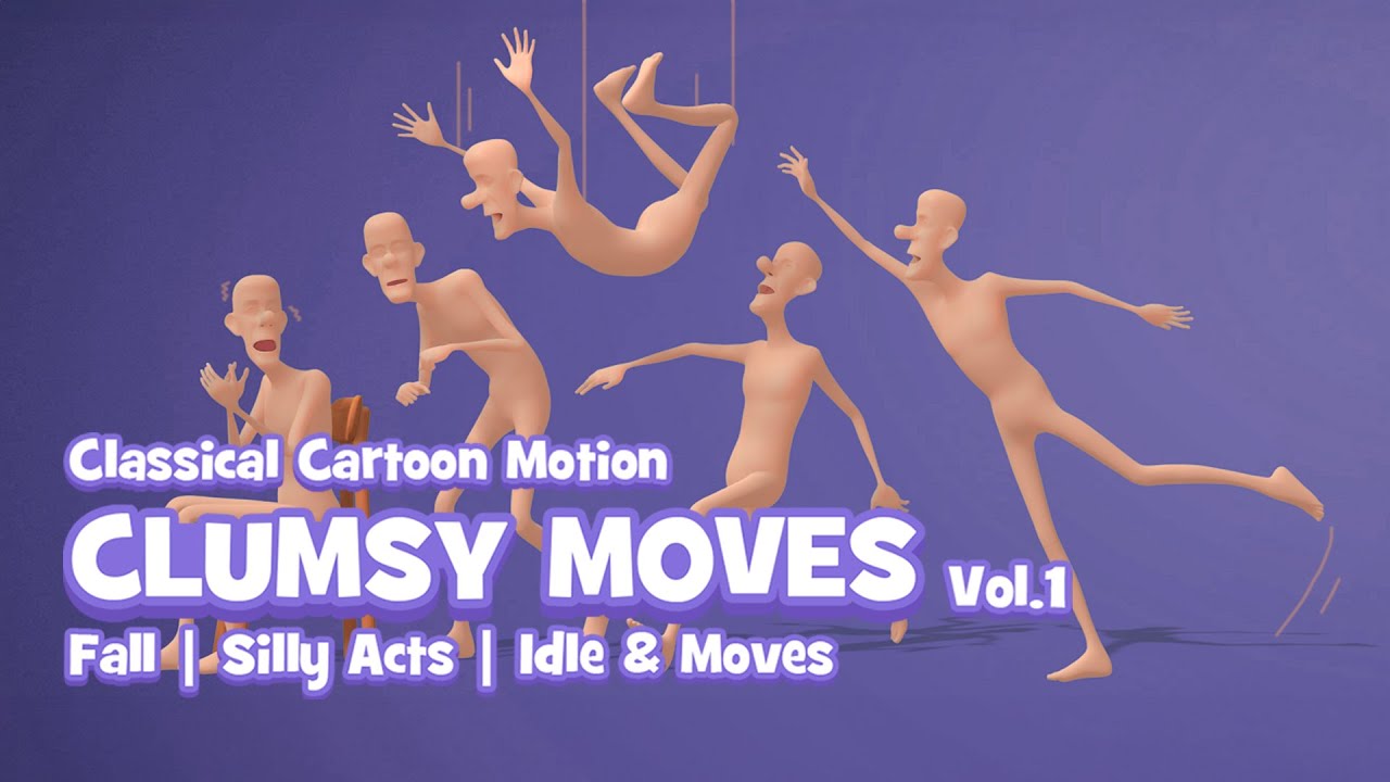 Classical Cartoon Motion - Clumsy Moves | Hand Key Character Animations for iClone and ActorCore