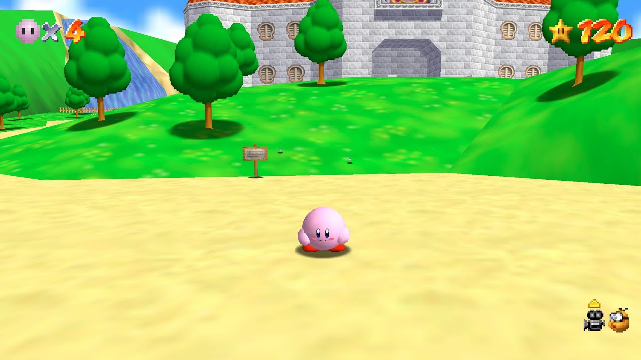 Super Mario 64: Co-Op DX - Kirby (With Moveset)