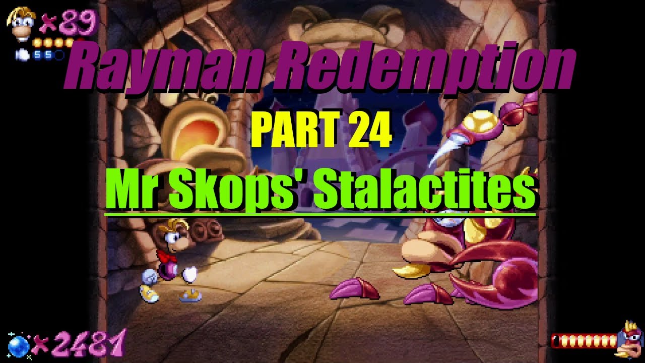 Rayman Redemption Playthrough Part 24 - Venomous Crystals And Stalactites