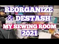 Reorganize & Destash My Sewing Room 2021 Series: THE CUTTING ISLAND Part 1