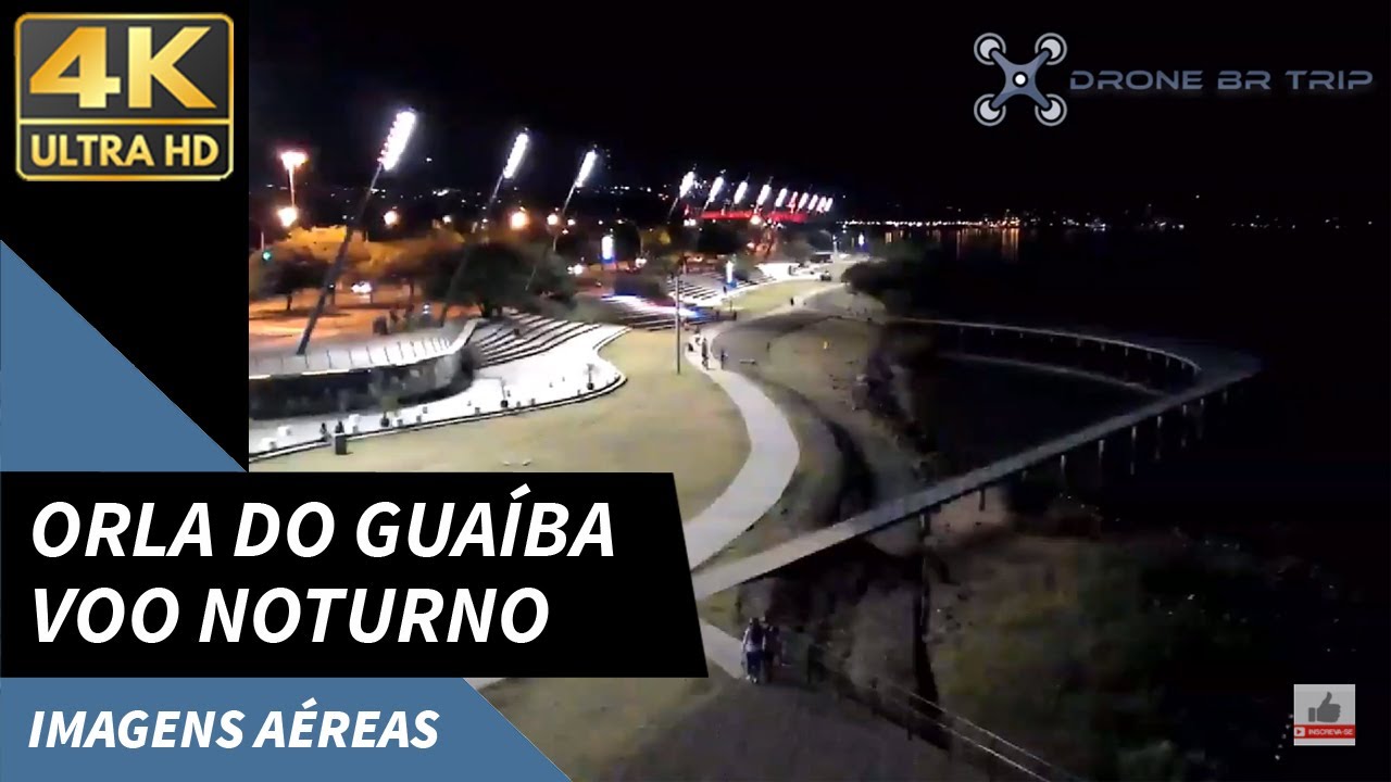Voo Orla Do Guaiba A Noite Com Drone Sg907 Max Youtube
