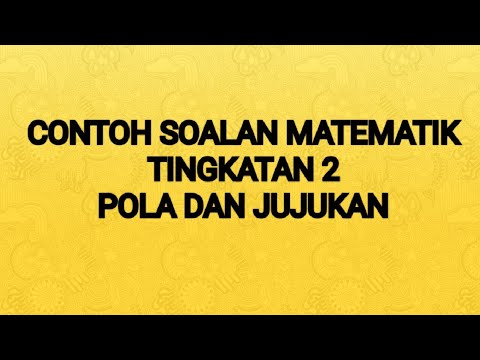 Contoh soalan Matematik Pola dan Jujukan - YouTube