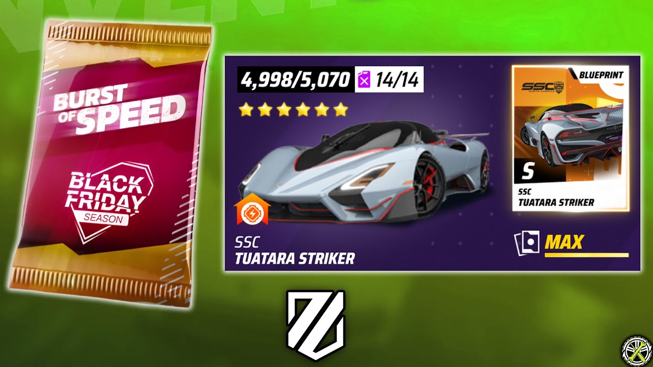 Black Friday packs: MAXing the SSC Tuatara Striker | Asphalt Legends RTG #841