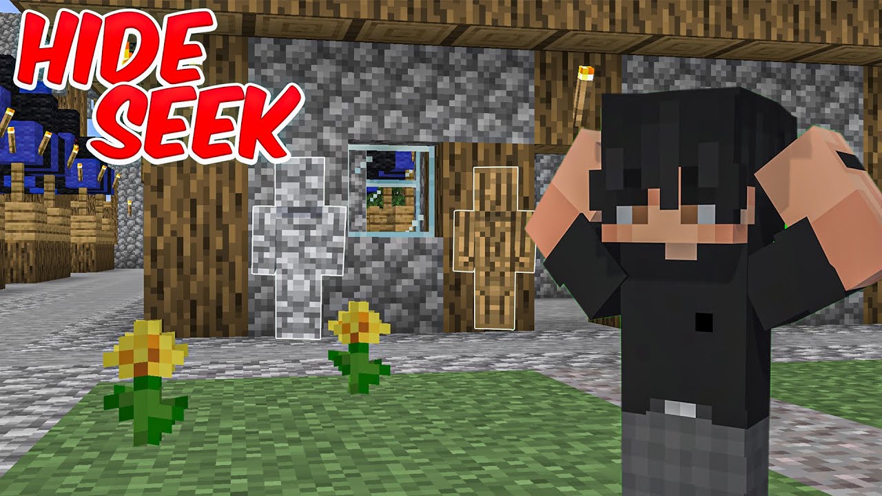 Minecraft Funny Hide and Seek with friends! *Challenge* - YouTube