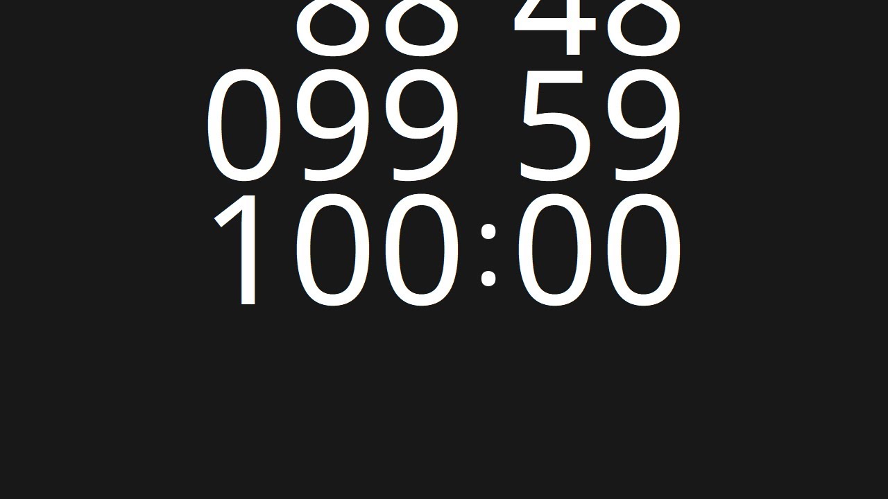 100 Minute Countdown Timer - YouTube