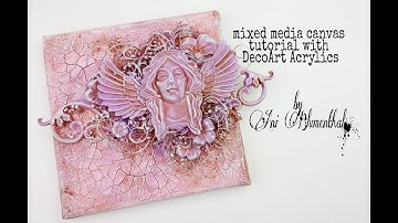 mixed media canvas with decoArt acrylic paints for Cre Artive Corner
