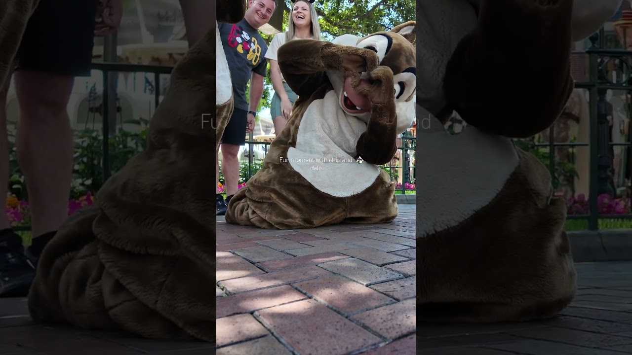 Chip & Dale Surprised Us with This Cheeky Move! 😂 #travelvlog #disney #themepark #chipanddale