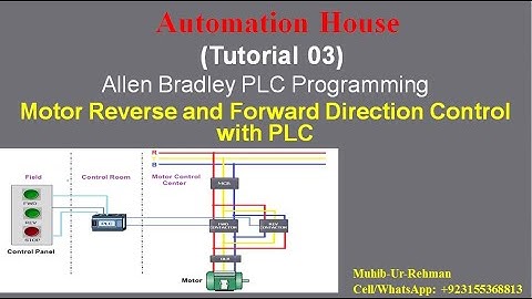 Motor Reverse/Forward Control with PLC or Interlocking of Outputs #Motor_Direction_Control