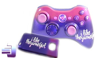 Custom airbrushed girls xbox360 controller//New website info|Elite-customz.com