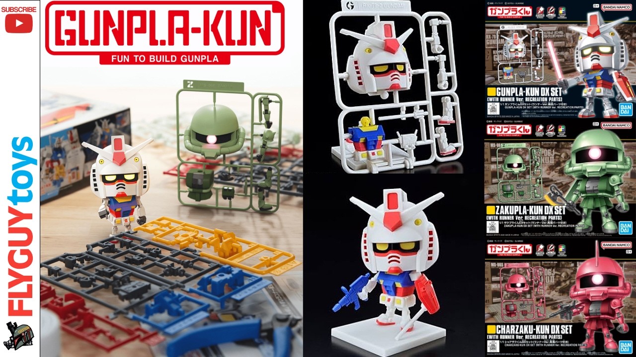 ロボット RX-78-2 GUNDAM &GUNPLA-KUN & ZAKUPLA-KUN Bandai Hobby Kit Gundam Gunpla-Kun Dx Sets. Rx78-2, Zakupla-Kun