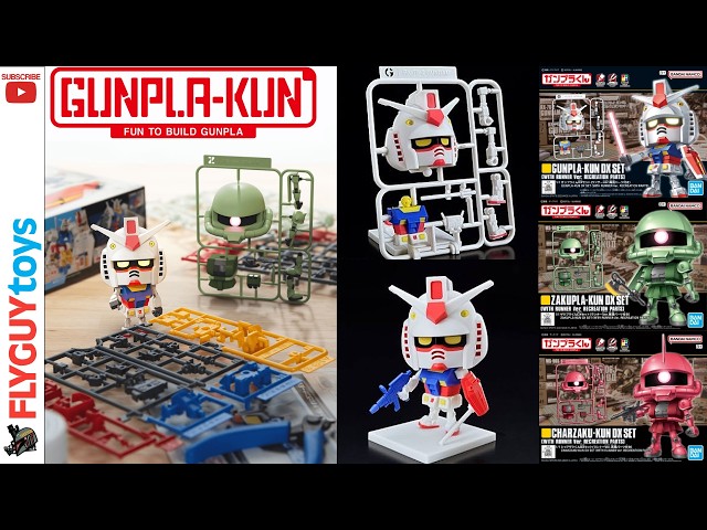 ロボット RX-78-2 GUNDAM &GUNPLA-KUN & ZAKUPLA-KUN Bandai Hobby Kit Gundam Gunpla-Kun Dx Sets. Rx78-2, Zakupla-Kun