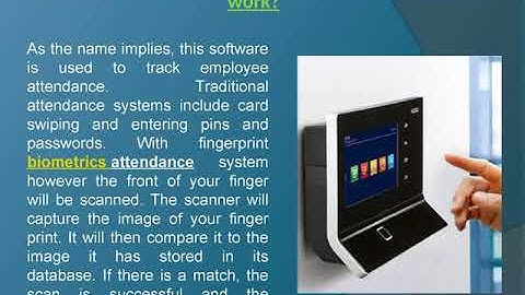 How does the Biometric Attendance System work
