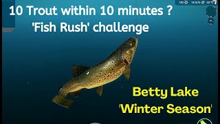 Ultimate Fishing Simulator, Catching 10 trout in 10 minutes? 'Fish Rush' at Betty Lake-Winter screenshot 4