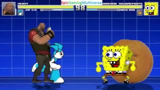 Annoying Orange And SpongeBob SquarePants VS The Heavy & Jenny The Robot In A MUGEN Match / Battle screenshot 5