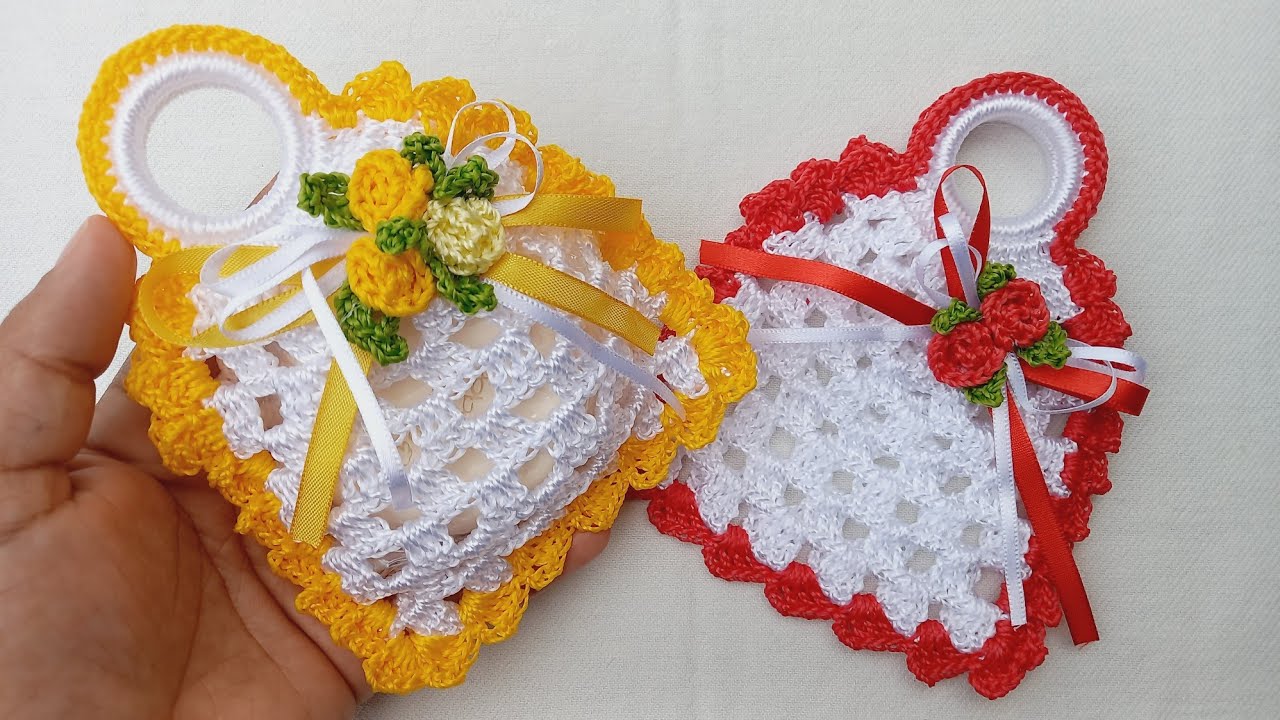 🚨PORTA SABONETE OU PORTA BOMBOM EM CROCHÊ FÁCIL E RÁPIDO