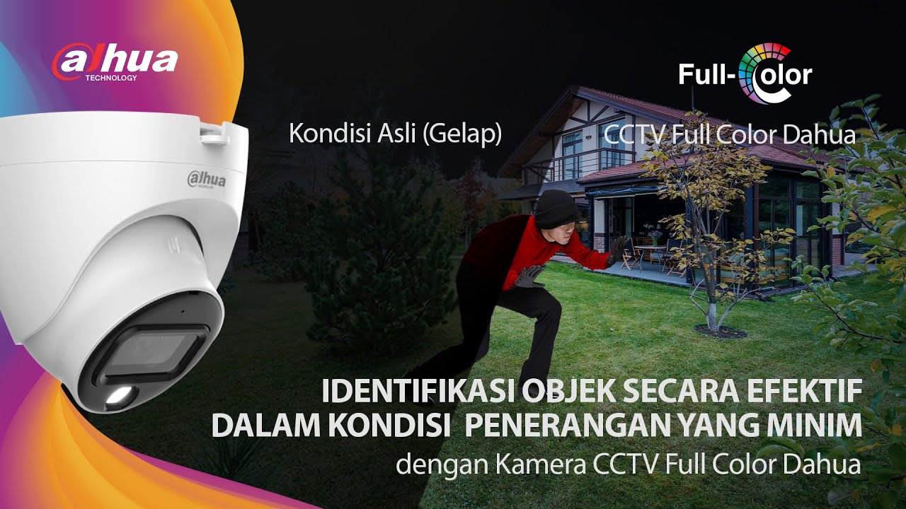 Hasil Rekaman CCTV FullColor di malam Hari, Merekam Gambar CCTV Penuh