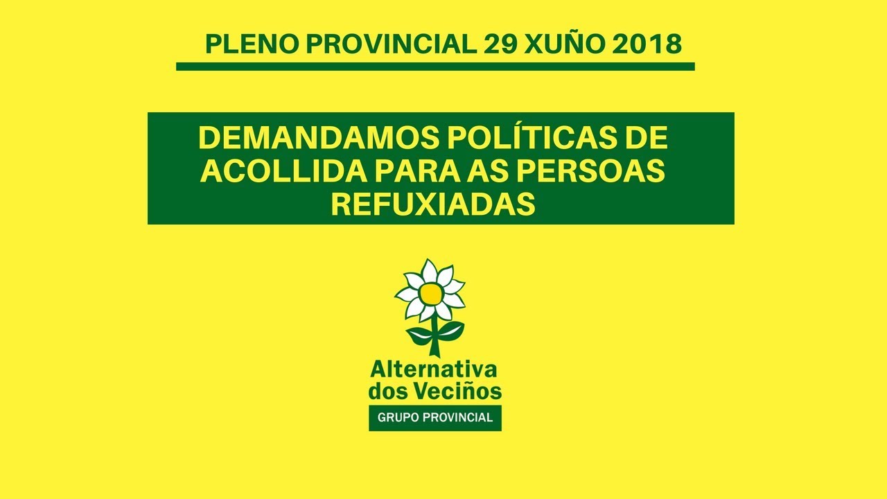 PLENO PROVINCIAL XUÑO 2018 | Políticas de acollida para persoas refuxiadas