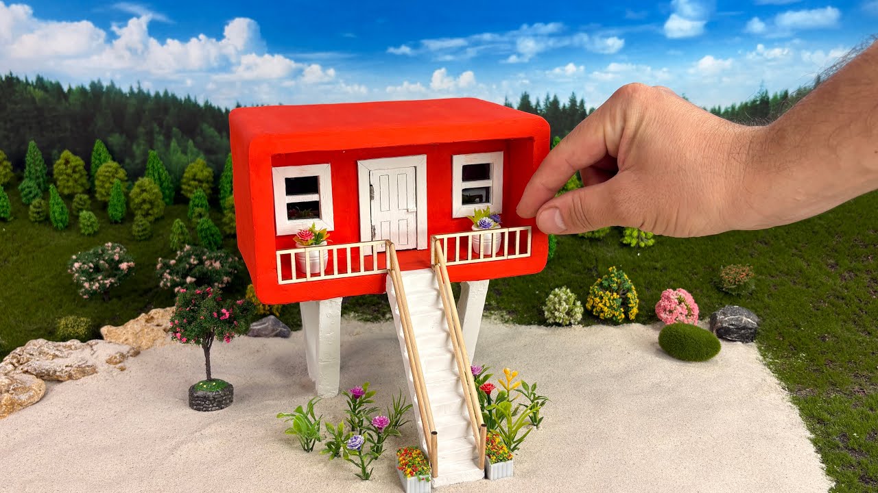 Miniature Scratch Building Tiny Bricks Construction β Building a Realistic Miniature Villa from ...