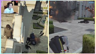 XQC BLOWS UP 5 Cops with a C4 (both POVs) | NoPixel 3.0 GTA RP