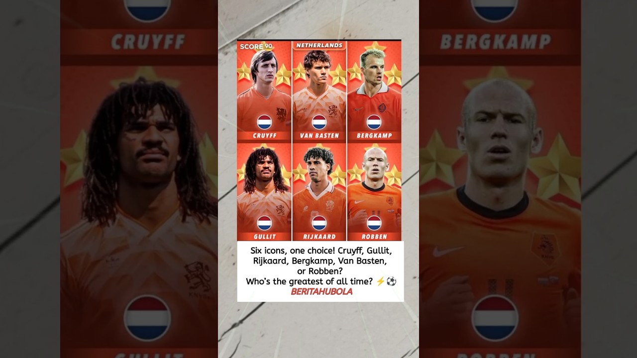 Cruyff, Bergkamp, Robben… Who’s Your Favorite Dutch Legend?