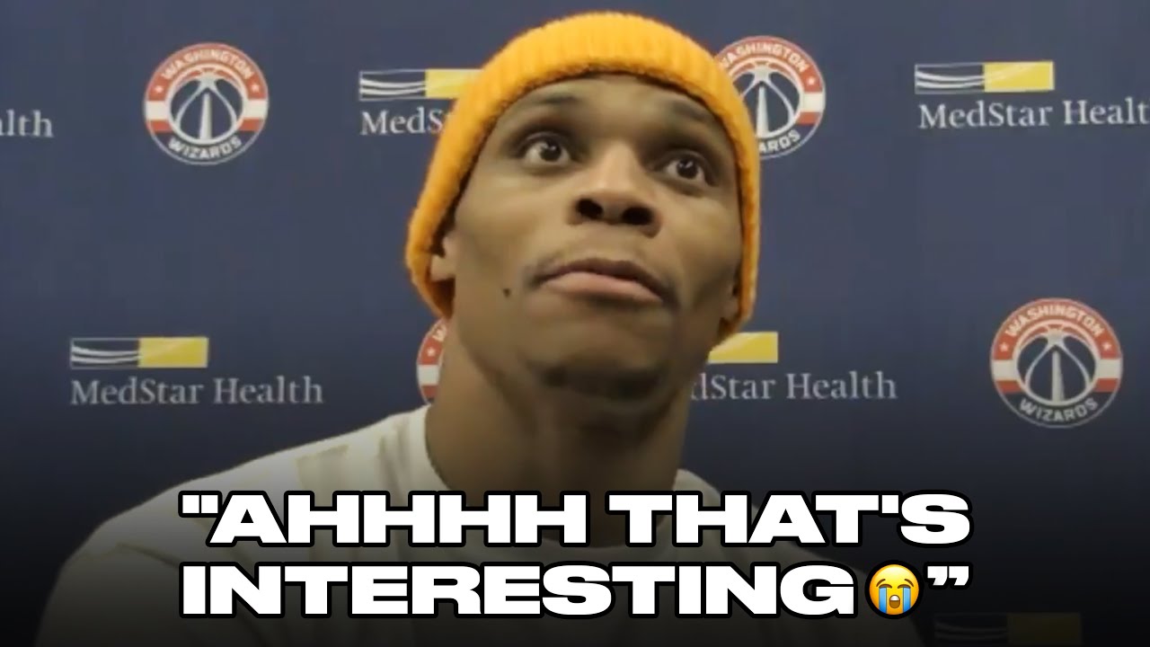 Russell Westbrook Recreates Iconic Meme During Press Conference Youtube