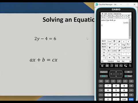 Casio Class Pad Solving equations