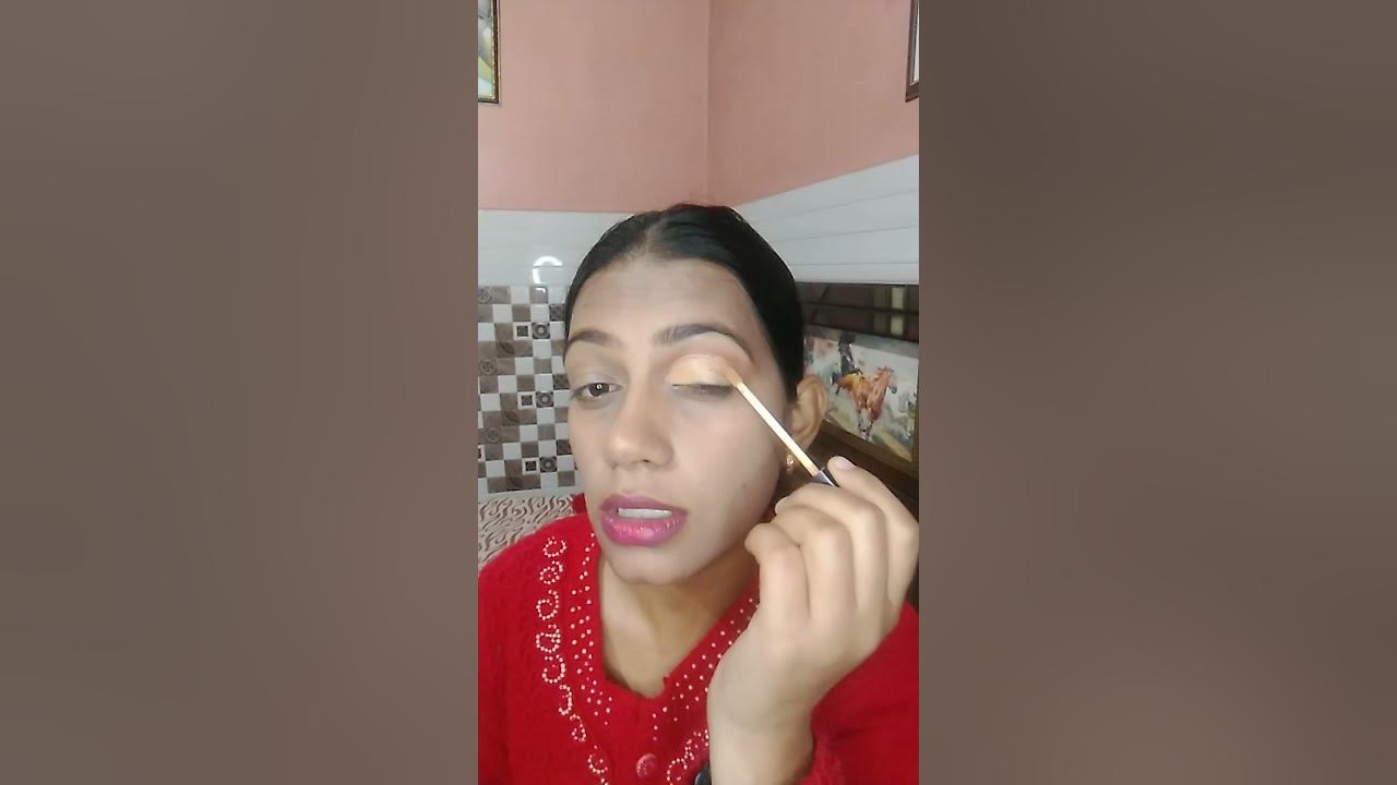 Cut Crease with eyelash curler shorts youtubeshorts YouTube